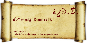 Ónody Dominik névjegykártya